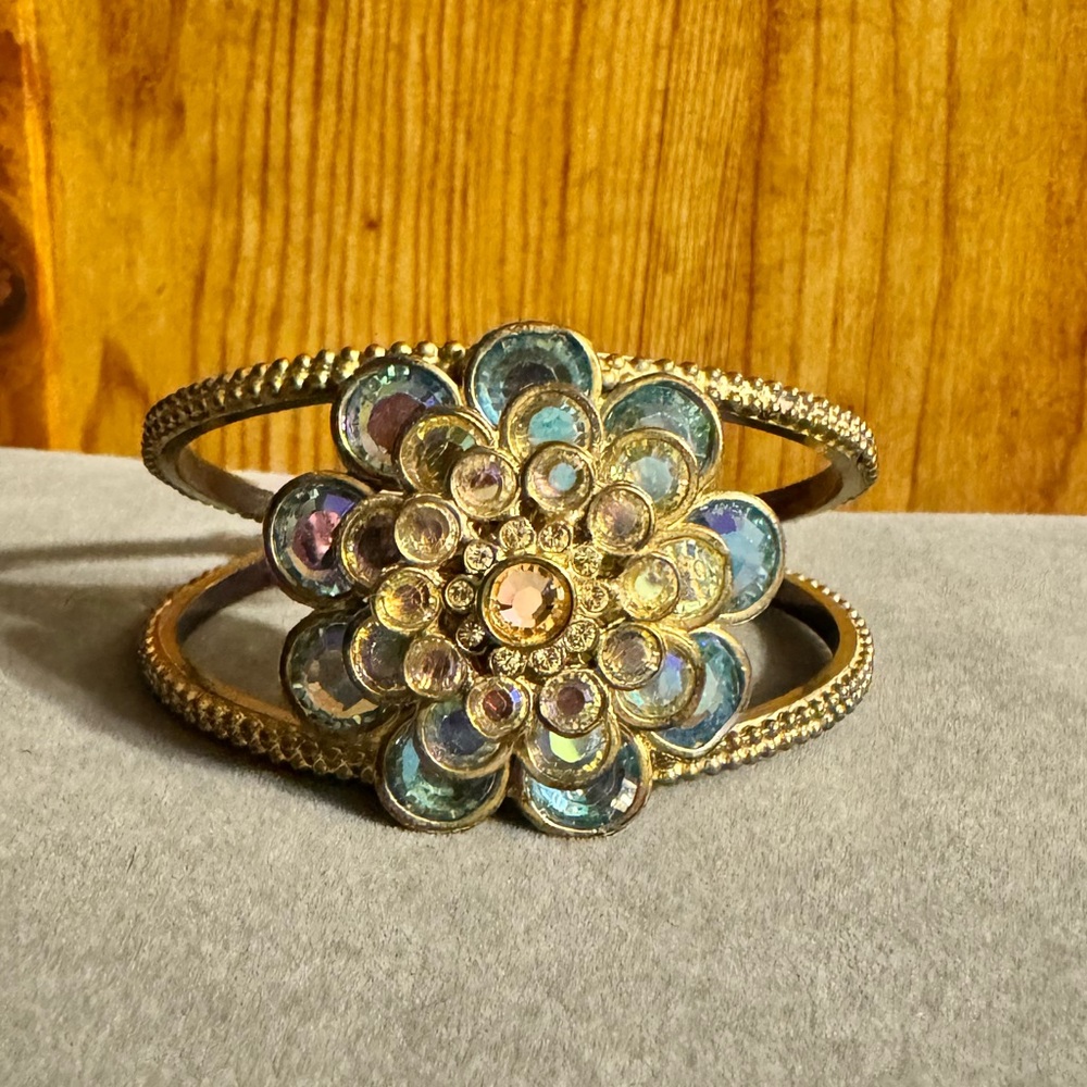 Sorrelli Chunky Statement Flower Cuff Bracelet